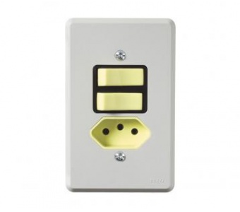 2 Teclas + Tomada (2P+T) 20A 250V - Com Placa