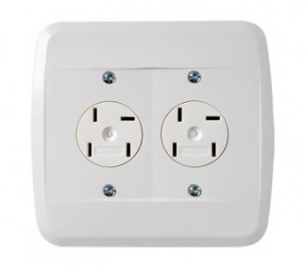 Conjunto de 2 Tomadas 4x4 para Telefone Com Placa