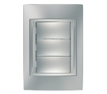 Placa alumínio cromo satinado