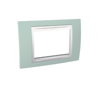 Placa Branca verde água