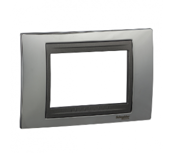 Placa grafite cromo brillante